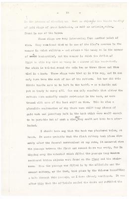 Typed notes on paper 