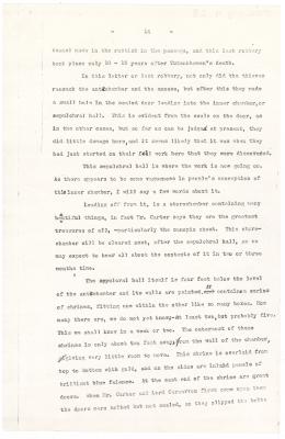 Typed notes on paper