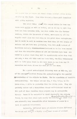 Typed notes on paper 