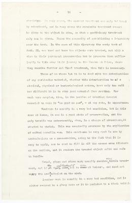 Typed notes on paper 