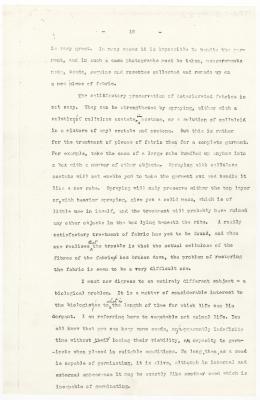 Typed notes on paper 