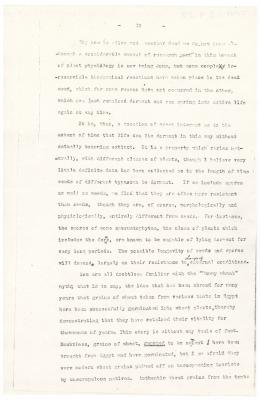 Typed notes on paper 