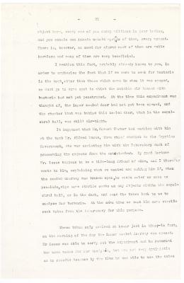 Typed notes on paper 