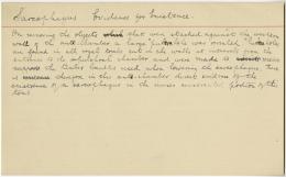 Handwritten notes on paper