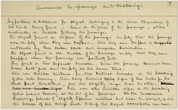 Handwritten notes on paper