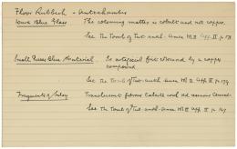 Handwritten notes on paper