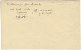 Handwritten notes on paper