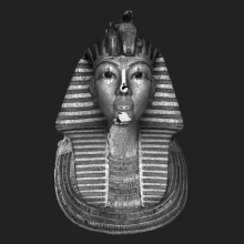 3D recreation of Tutankhamun's mask